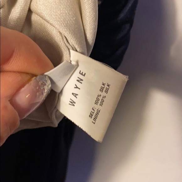 Wayne Navy silk asymmetrical dress - Picture 6 of 7